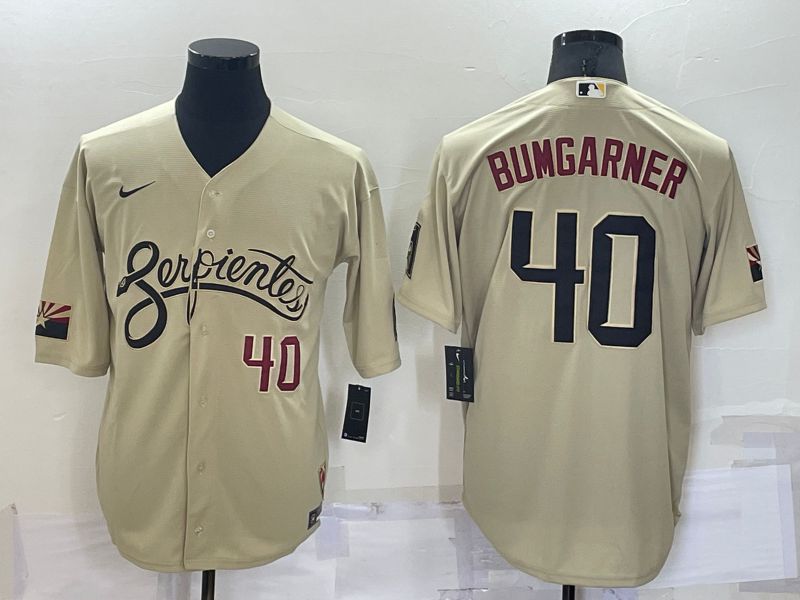 Men Arizona Diamondback #40 Bumgarner Cream City Edition Game Nike 2022 MLB Jersey